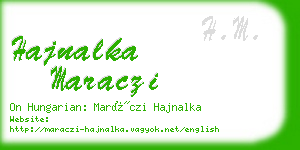 hajnalka maraczi business card